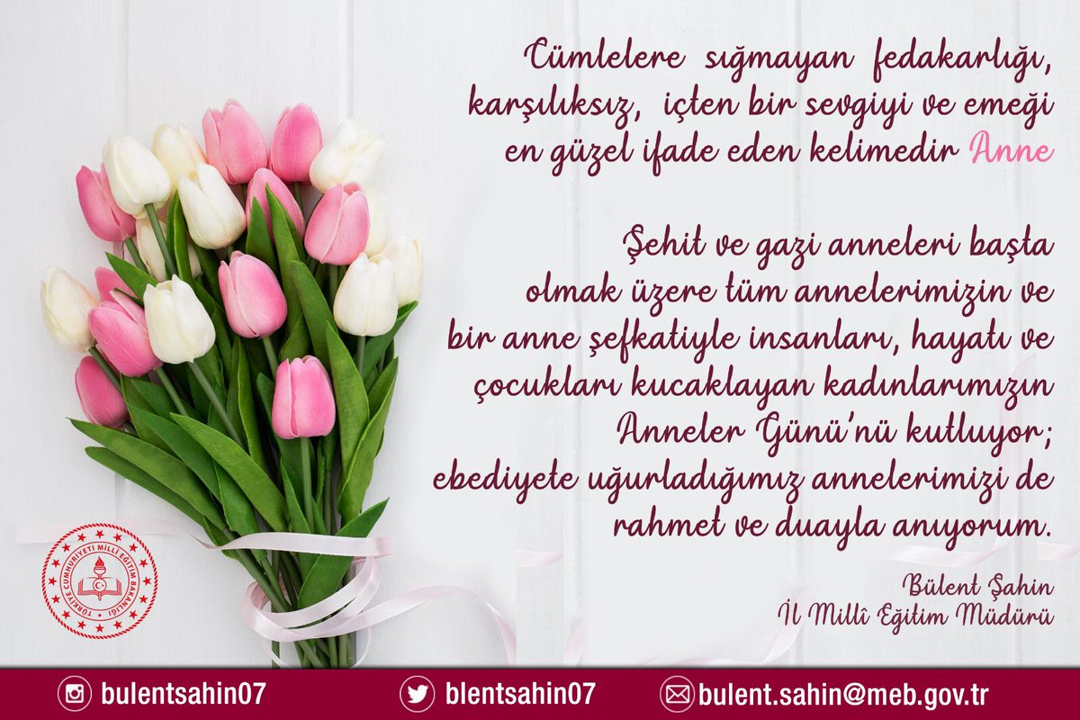 usakilmem's tweet photo. İl Milli Eğitim Müdürümüz Sayın Bülent Şahin'in anneler günü mesajları. 

@blentsahin07 

#AnnelerGünü https://t.co/PDDh4gbJZD