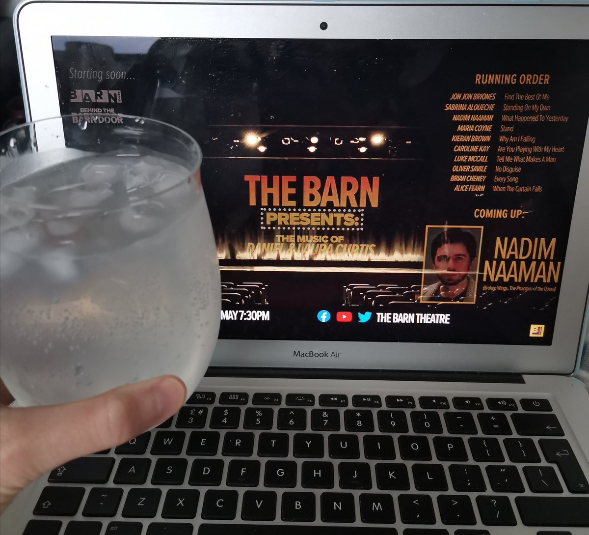 Day 54. Just watched an incredible line up of West End performers sing the music of  @DanLauraCurtis - just glorious! And with a gin of course!  #lockdown