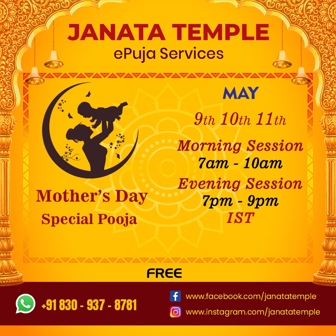 JanataTemple's tweet photo. #mothersday puja https://t.co/ErGHHATlsg