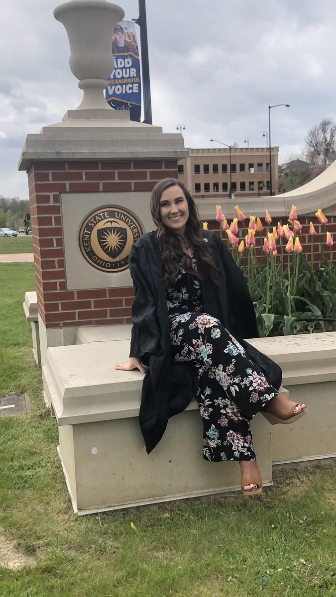 MissBushmanD214's tweet photo. Happy Graduation to my college roomie! Sorry you didn’t get to spend most of your last semester at the best place on earth. #FlashesForever #KentReadKentWriteKentState https://t.co/KKbiBYWfLR