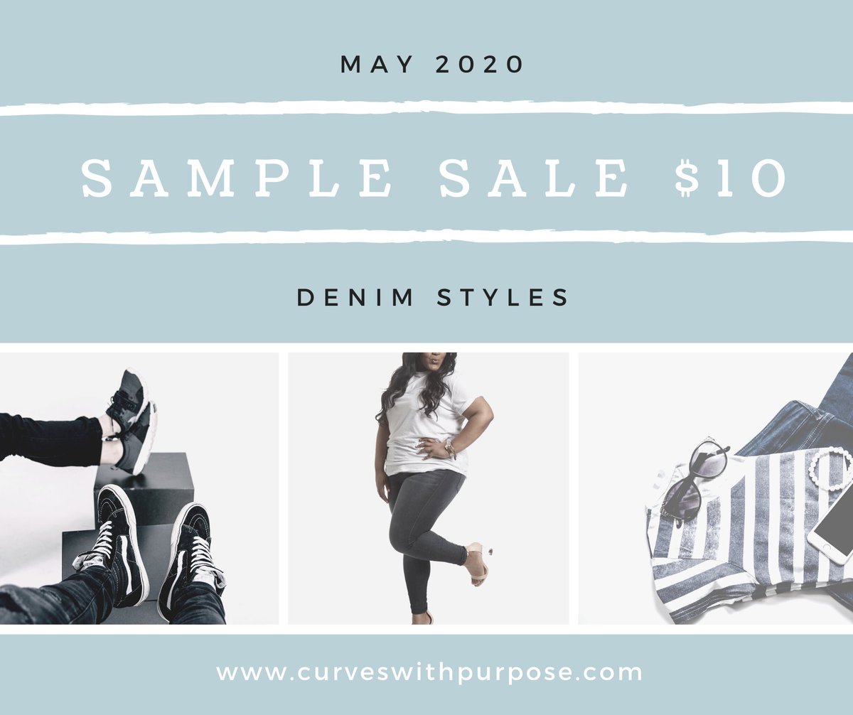 CurvesPurpose's tweet photo. DENIM SAMPLE SALE $10!
*restrictions apply - no refunds, no returns, sold AS IS.

https://t.co/VfIwpn5qmx https://t.co/VJ7WqsMjjR