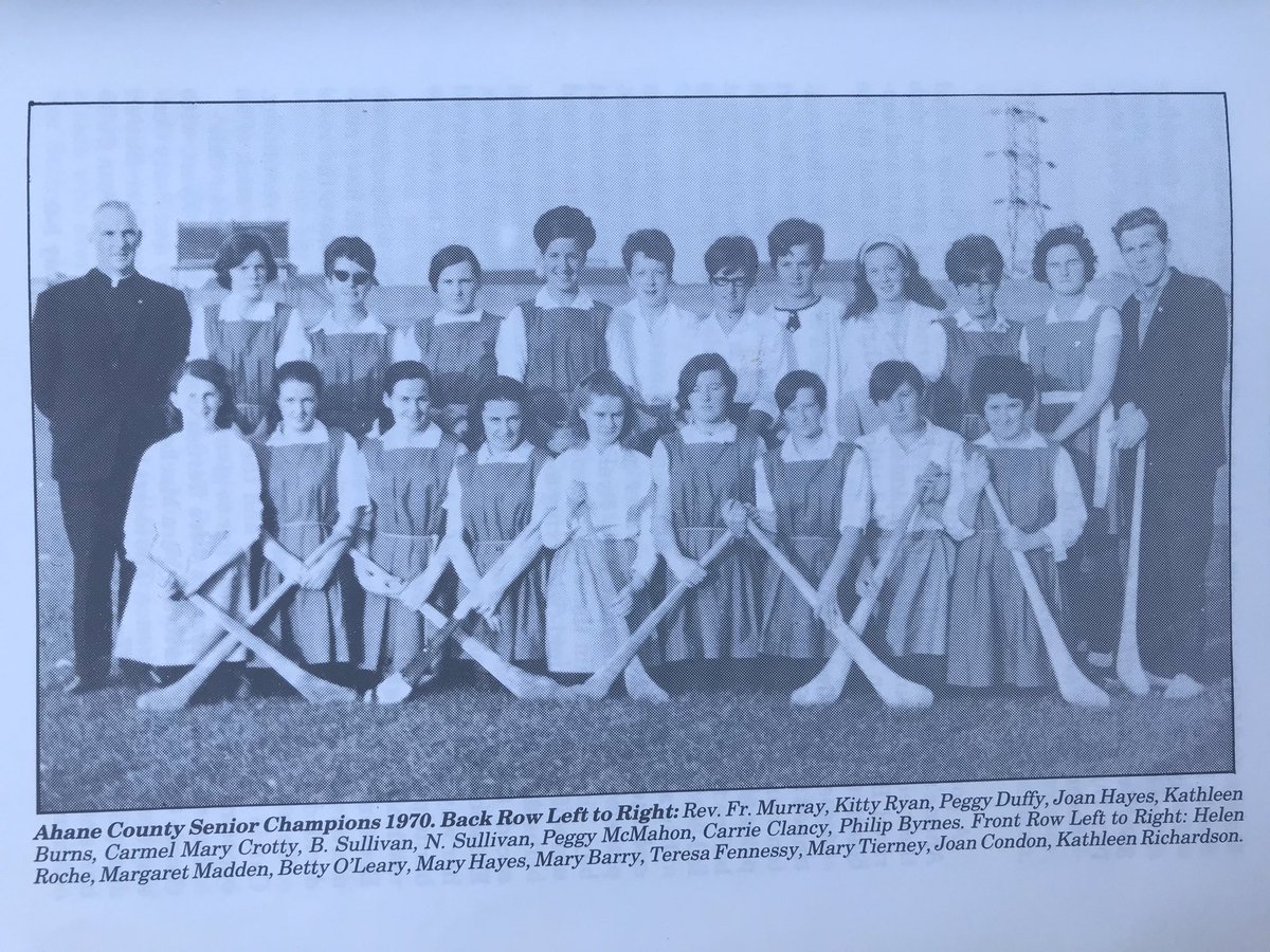 Ahane Camogie Senior Co Champions of 1970 these women were the back bone of the club for so many years, Fr Murray restarted the Camogie club and the club went on to win 8 county titles between 1967 and 1973  Fr Murray was a huge part of our club and we owe a lot to him 