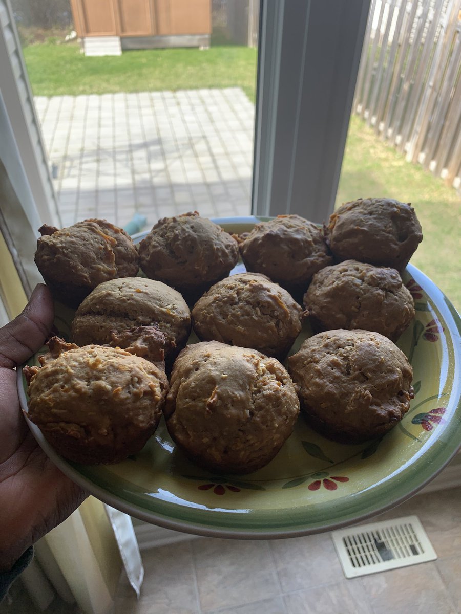 Sike, I made carrot coconut muffins instead