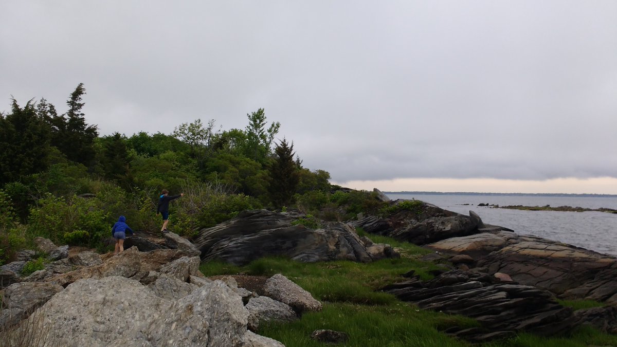 DoorsOpenRI's tweet photo. "When our two kids were little, my husband spent hours climbing on the rocks with them at their "secret spot" on the water. Rocky Point is no longer a secret, but it's still one of our favorite spots..." Laura Kline, Rocky Point State Park, Warwick #rhodylovenotes https://t.co/hw2lPbNVQA