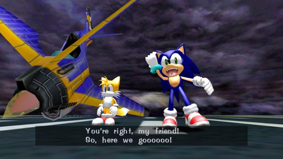 Adventure era: Sonic learns to talk, but his speech is awkward, sometimes even talking over others. After hanging out in cities for so long, he picks up on "radicool" lingo. He's your typical kid trying to be cool and hip