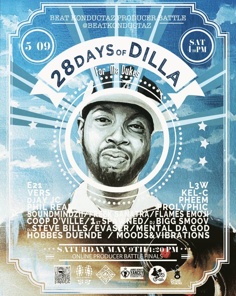 #Repost @beatkonductaz ・・・ #28daysofDilla @officialmadukes Battle Finals are Saturday May 9th - 420pm @beatkonductaz