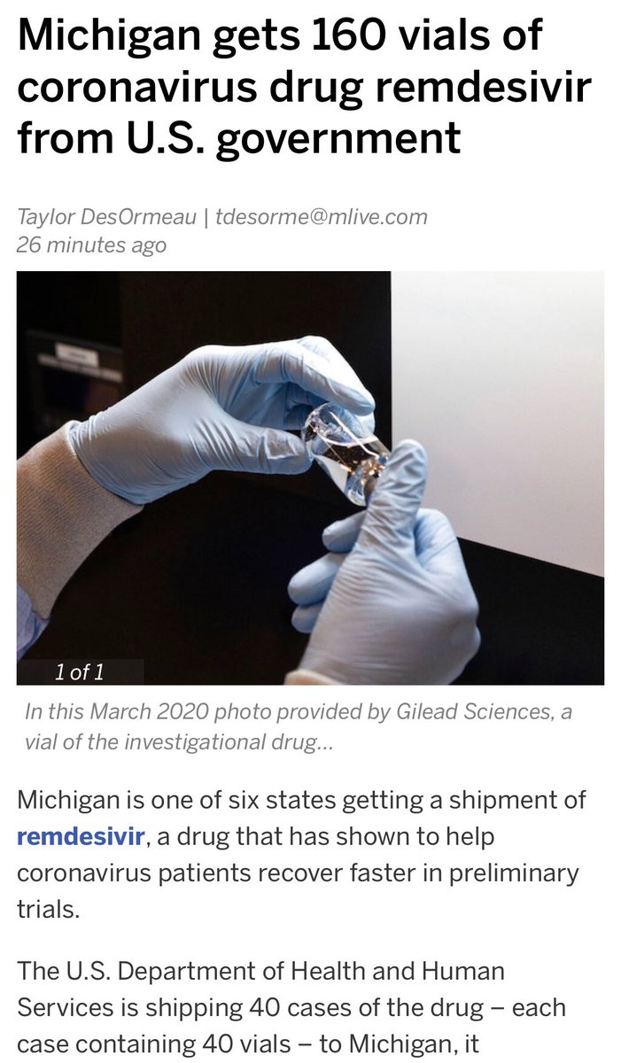 Donaldad's tweet image. Fake news...  40 x 40 = 1600 vials come on @mlive...