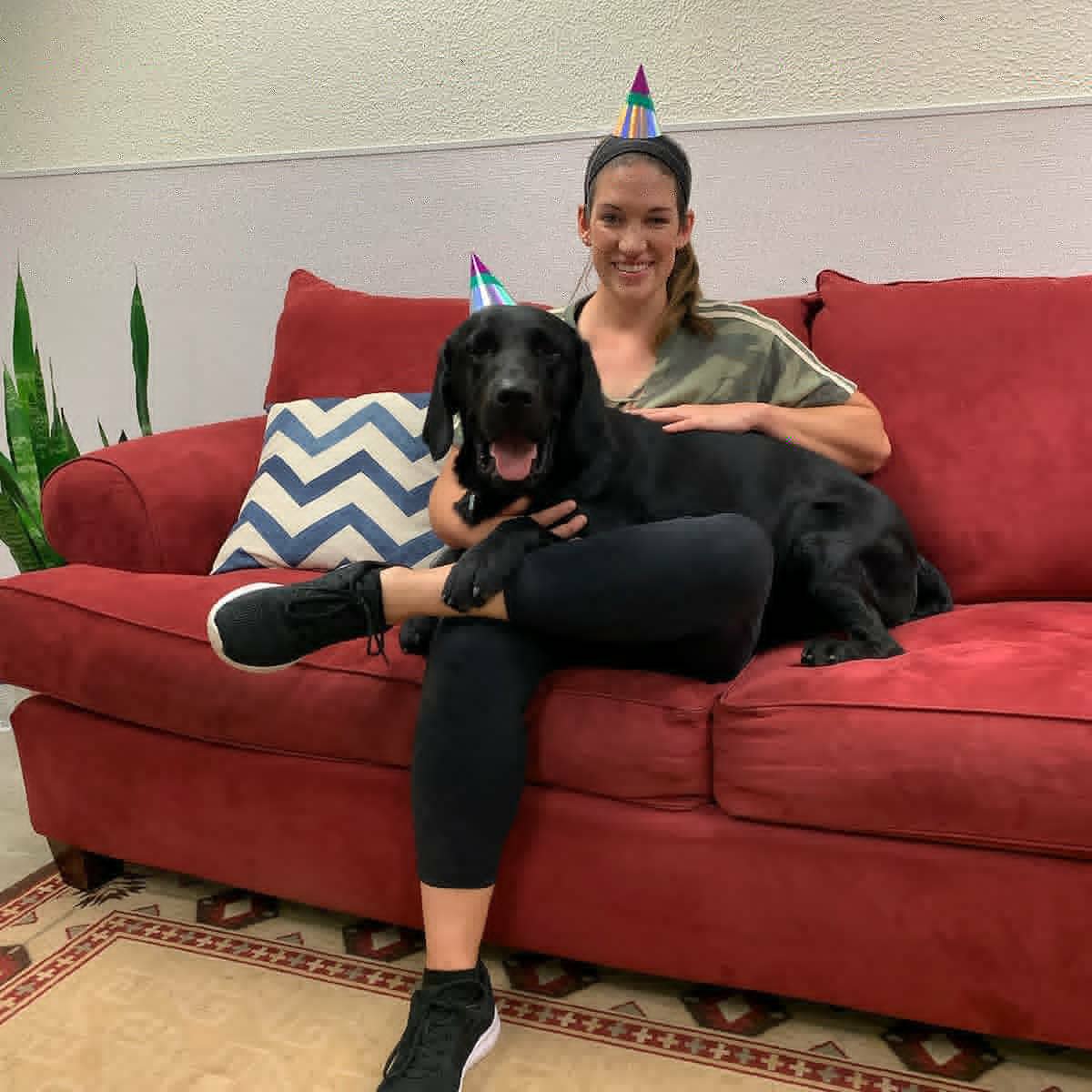 Paws4Sa's tweet photo. Happy Dog Mom Day to our very own trainers Jenny and Erica and their astounding service dogs in training Noah, Sergeant, Riley, and Allan. Lets see some of your amazing dog mom moments! #pawsforpurplehearts #nonprofit #servicedogintraining #pphnoah #pphriley #pphallan #dogmomsday https://t.co/GVNiFVM5xX