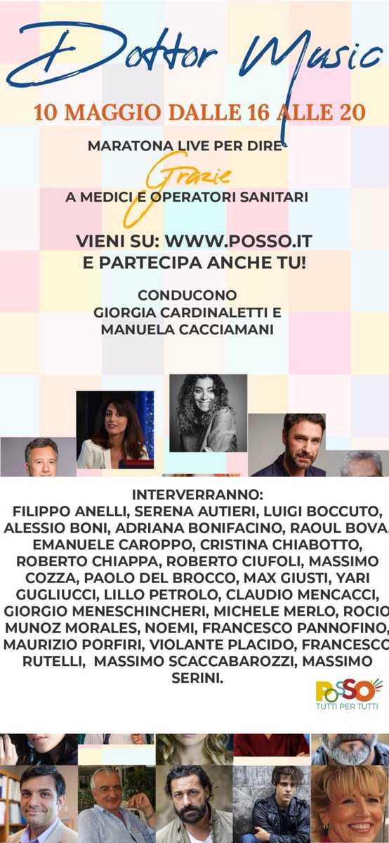 JCBANDfanclub's tweet photo. DOMANI  10 MAGGIO DALLE  ORE 16 sulla piattaforma  #RAI https://t.co/Rv33kGzKZZ  #Massimo_Scaccabarozzi e #JCBand live a #DoctorMusic rmaratona musicale per ringraziare gli operatori sanitari impegnati in prima linea contro il #Covid19 #DoctorMusic  
👇🏻
https://t.co/yYNCBzWryD https://t.co/35vqKYVciD