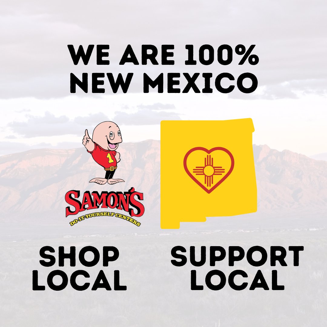 SamonsDIY's tweet photo. Hey #NewMexico! We are locally owned &amp; operated. Skip the lines at the big box stores &amp; support local! Shop local, shop Samon's! 🛠

#SamonsDIY #diy #homeimprovement #homeremodel #homerenovation #shoplocal #abq #farmington #clovisnm #lascruces #bosquefarms #roswell https://t.co/FrfIlCX6pK
