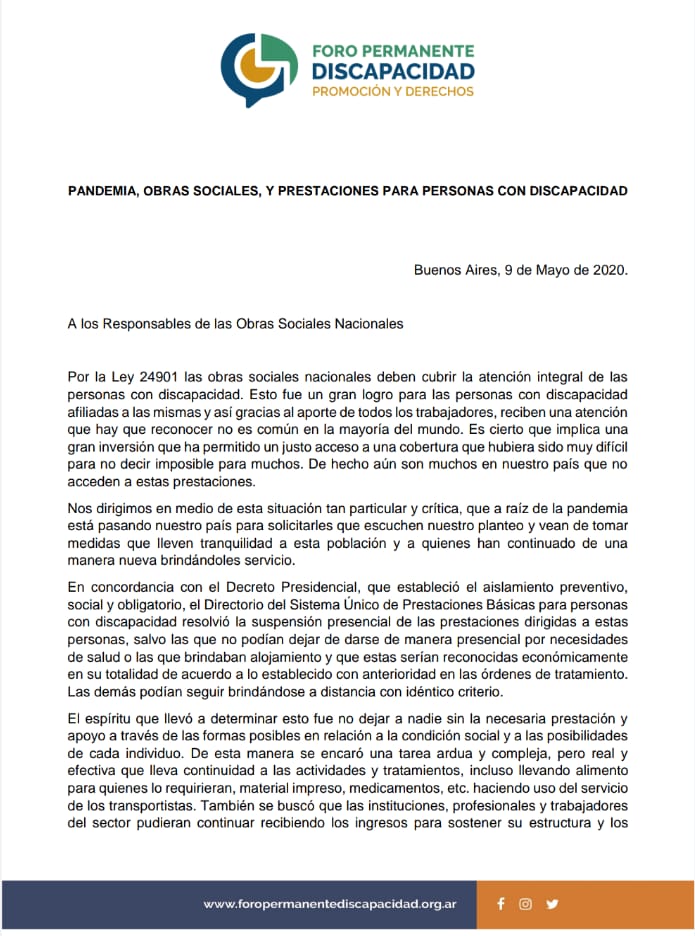 3Colectivo's tweet photo. 🤝ADHESIÓN | FORO PERMANENTE
Desde Colectivo 3 de Diciembre queremos manifestar nuestra adhesión a la Carta a los Responsables de las Obras Sociales Nacionales,realizada por el Foro Permanente en Defensa de los Derechos de las PCD.@SSSALUD @alferdez @eduardofvaldes @Adntv https://t.co/jBmvRGfIFL