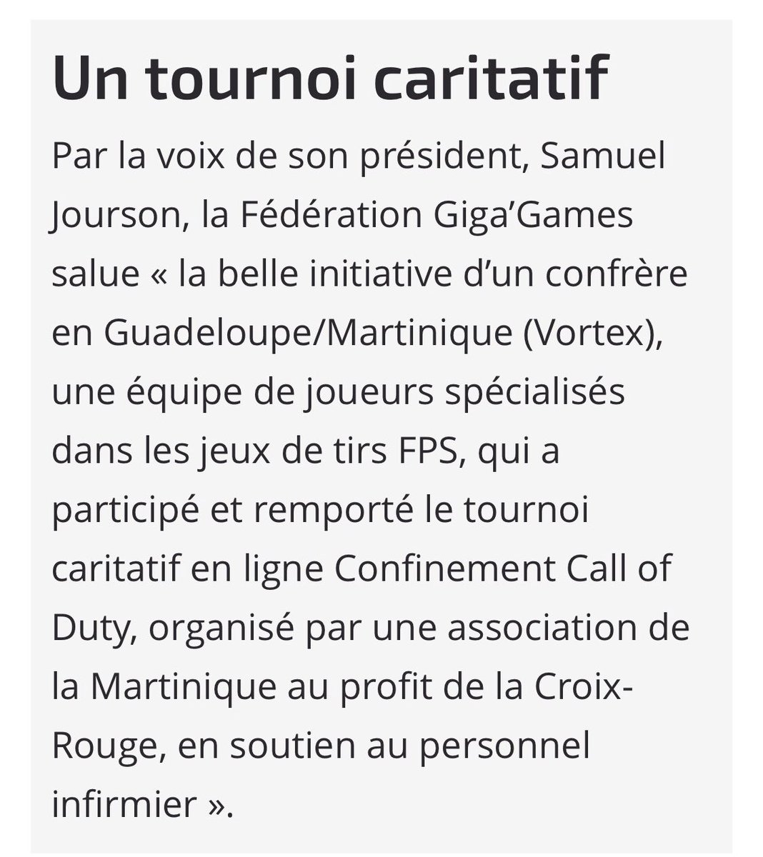 iCrtx's tweet photo. On parle de nous dans le France Antilles ! 🙌
Merci @FAGuadeloupe 😉@VorTeXCGO1 @DousinnW #VortexCGO #VCGO https://t.co/zr9S64Ydef