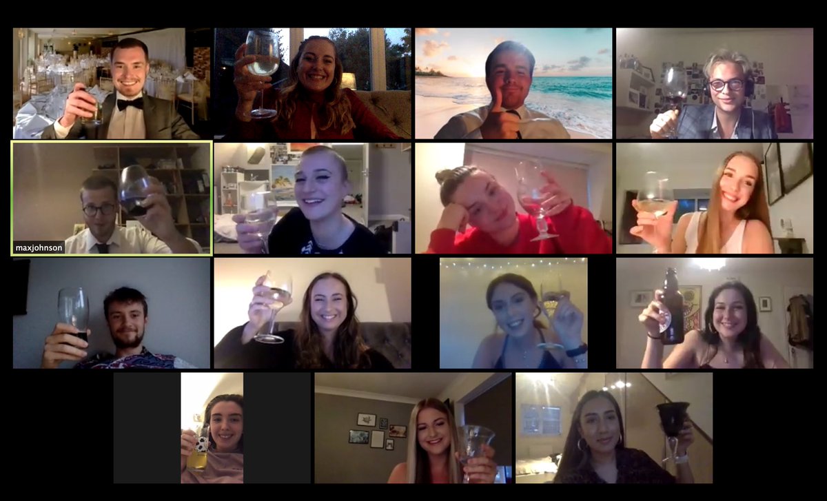 Post 20 of happiness: #beattheblues

Tonight would have been our annual GeogSoc Summer Ball. We decided to have a big committee zoom chat to celebrate our year &amp; our last night as a committee! We even decided to get a bit dressy 💃 

Hope you could chat with your geog mates too!