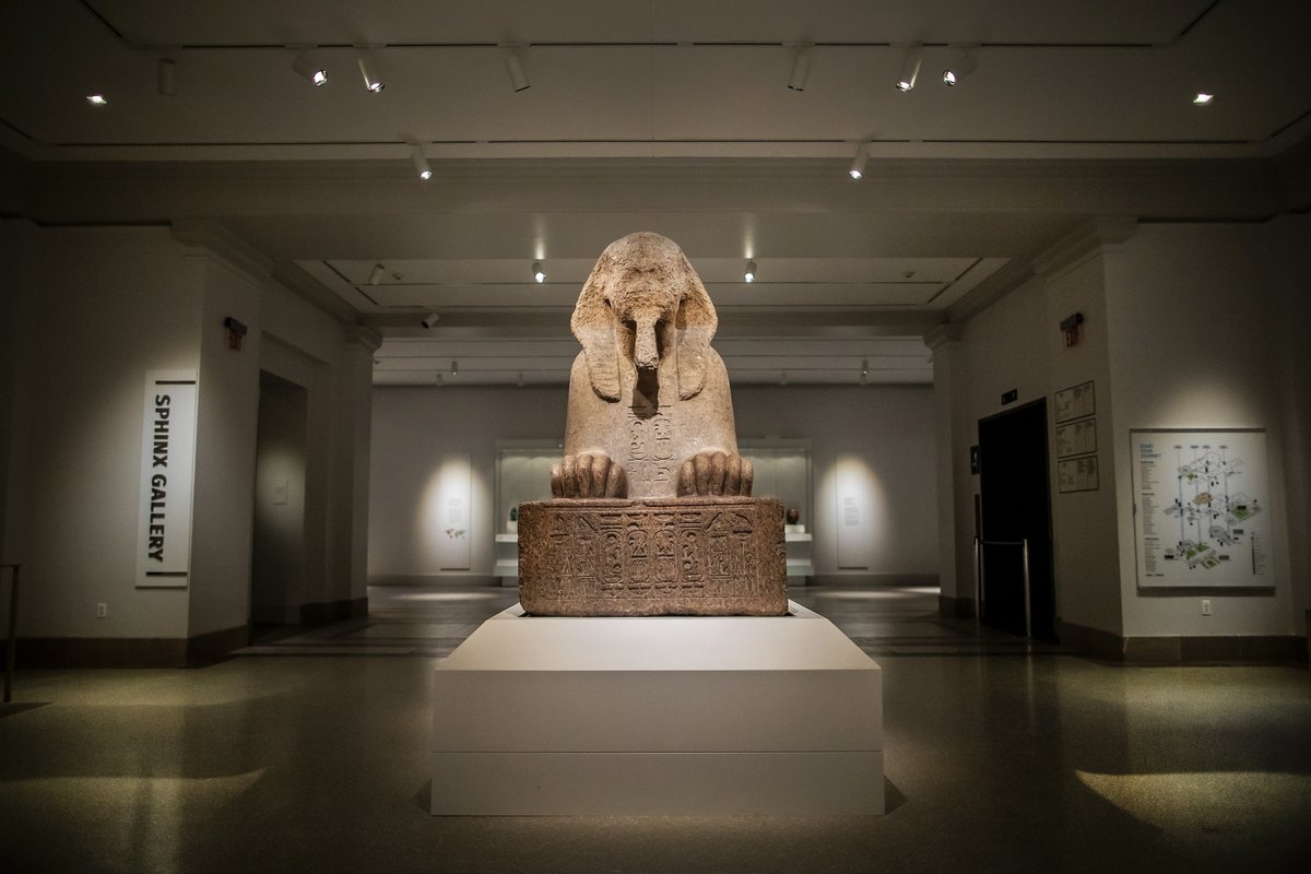 The Sphinx wishes you all a happy and healthy weekend! Until it's safe to #MeetMeAtTheSphinx again, explore the Penn Museum through virtual programs and experiences, and dig into our online collections: bit.ly/33TZwCb #MuseumFromHome