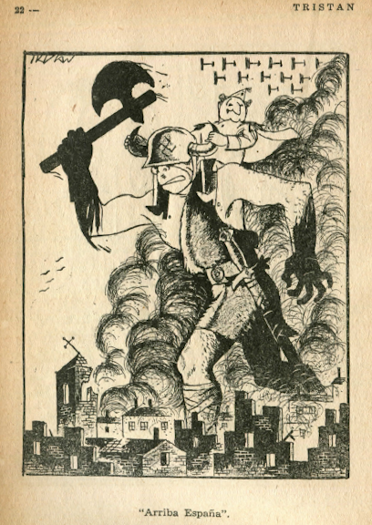 Perón iría a pasar los últimos 13 años de su exilio en la España de Franco. Así veía Tristán a Franco tan temprano como los años 40s.  #TristánLVEnTwitter