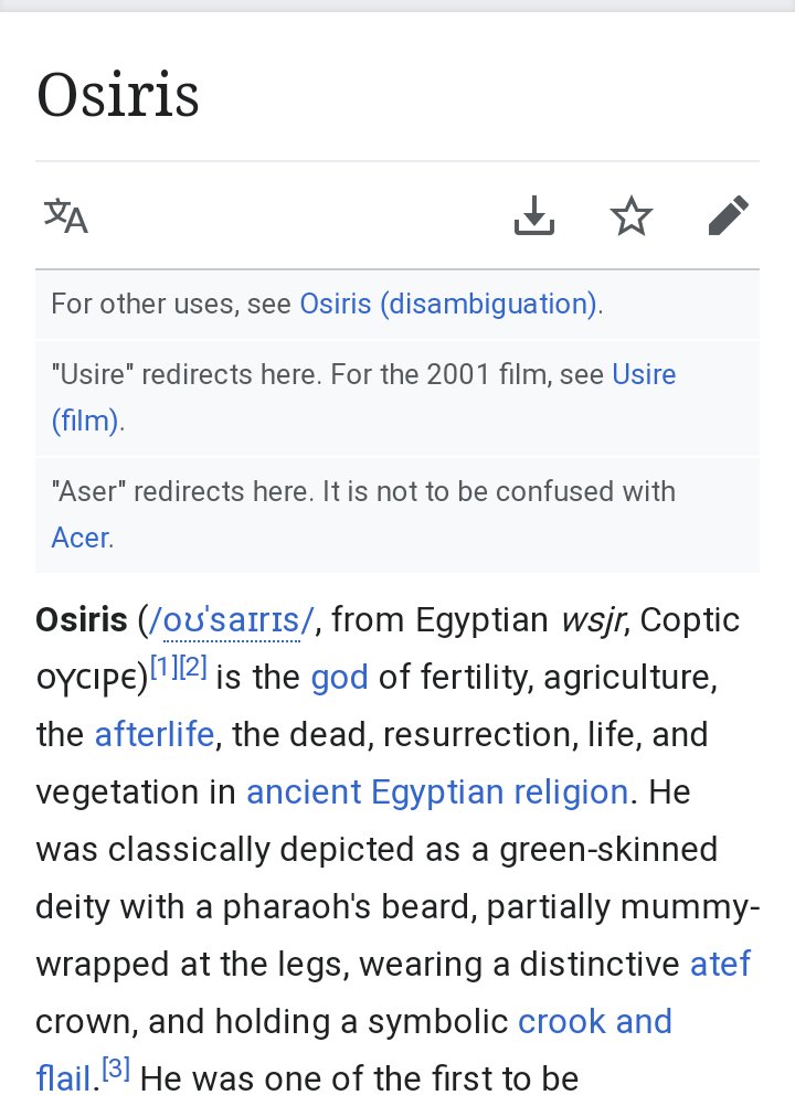 Lots of cyanide poising late last year... And then there's Osiris, a green skinned god of the afterlife, the dead, resurrection agriculture oh and is also the name of little space mission craft involving...
