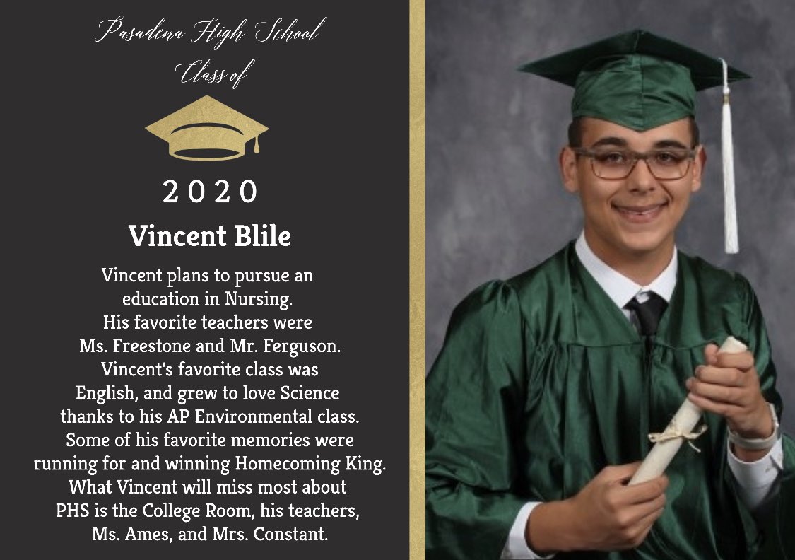 Senior Spotlight has started for Pasadena High School. If you are senior and would like to be featured, please check your student email for the link from Mrs. Constant. We are proud of you #ClassOf2020 🦅💚🎓 <a href="/PasadenaCO2020/">PhsC/O2020</a> <a href="/PHSCollegeRoom/">PHS College Room</a>