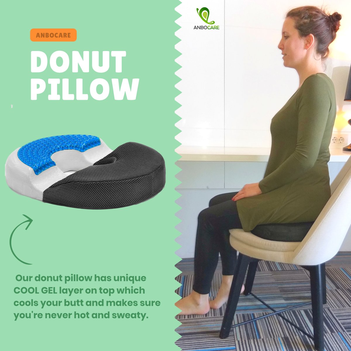 AnboCare's tweet photo. The high quality memory foam in the donut pillow, will allow you to sit for a long time, without getting uncomfortable, as it won’t flatten over time-will provide utmost comfort while sitting. ✅👍💯

#donutpillow #hemmorhoidcushion #donutcushion #seatpillow #sciatica #amazon https://t.co/jBlbtAZaa4