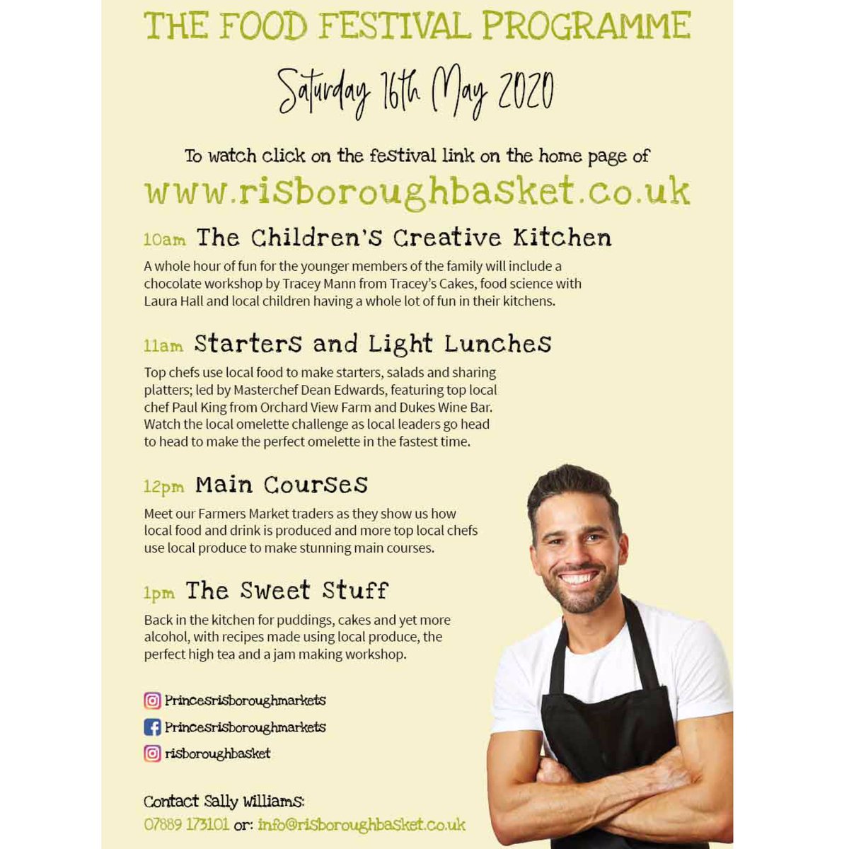 Princesris's tweet photo. We getting excited for our virtual farmers market and food festival next Saturday with lots of our fav local producers, local chefs and the brilliant @Deanedwardschef food &amp; fun for all the family all whilst supporting our local businesses and producers! https://t.co/6MifCtE2op