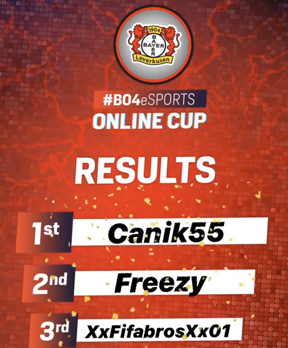 Unser Marc ist beim Online Cup vom Bayer Leverkusen dritter geworden 🔥🚀