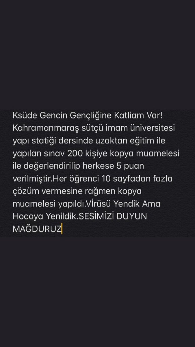 KsuyapStatigi's tweet photo. @baskebabiko @ksuedutr #ksueyapıstatiği #ksüyapıstatigi https://t.co/fK6dIvnb2c