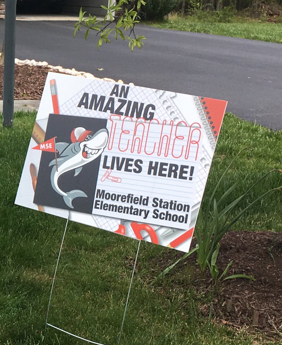 Thank you to our INCREDIBLE Admin &amp; PTO for driving around to EACH staff member’s house today to recognize us. So proud to be a part of such a wonderful school. #TAW2020 @MoorefieldES