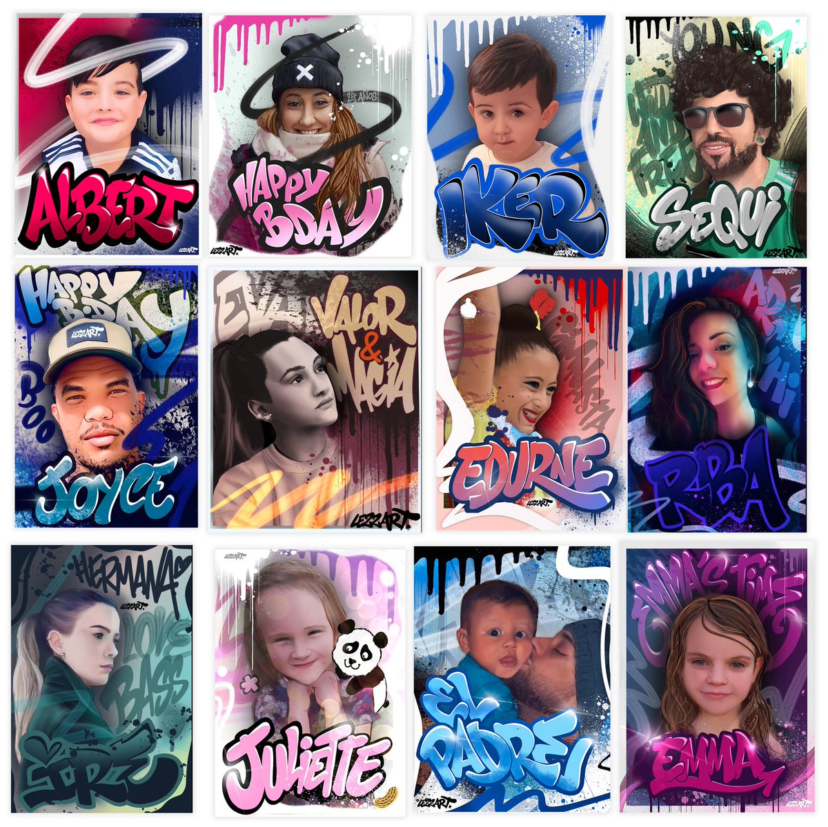 Lezzart3's tweet photo. Descuento! Retratos&amp;graffiti 35€ en vez de 50€!! DIFUNDIRR!! Para más info contactarme en mi página de Facebook: LEZZART o en Instagram: @lezzartist 
BY #lezzart #rebajas #descuento #graffiti #StreetArt #retratopersonalisado #atugusto #oferta #graffitivalencia #artevalencia https://t.co/ikzotv3xrM