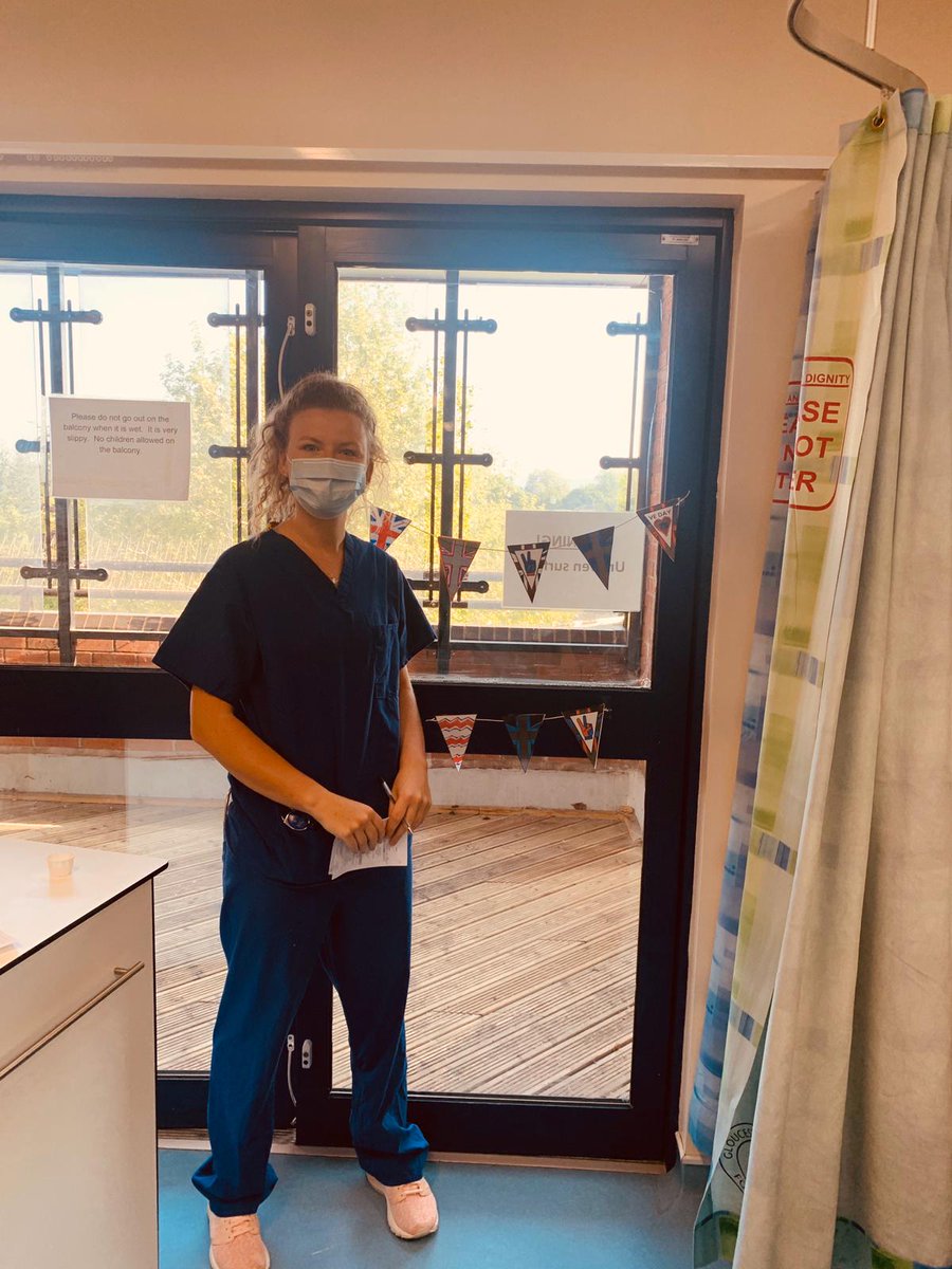 TivoliWard's tweet photo. Some photos of our staff  celebrating #VEDay75 with us yesterday. Great #patientsfeedback received &amp; 2 minutes silence was observed. We promise there are smiles under those masks.😄✌🌈 https://t.co/DPVV0pdeS4