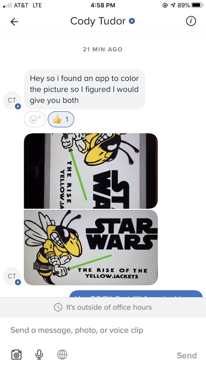 tcfljmj3's tweet photo. Of course Cody would take it to another level! I was quietly hoping for this👌😉. My ❤️ is full! #jacketpride @LouisvilleCHS @LOUCHSPrincipal #selfdirectedlearner #studentagency #ThisIsHowINTI https://t.co/lYtAnoq7sm