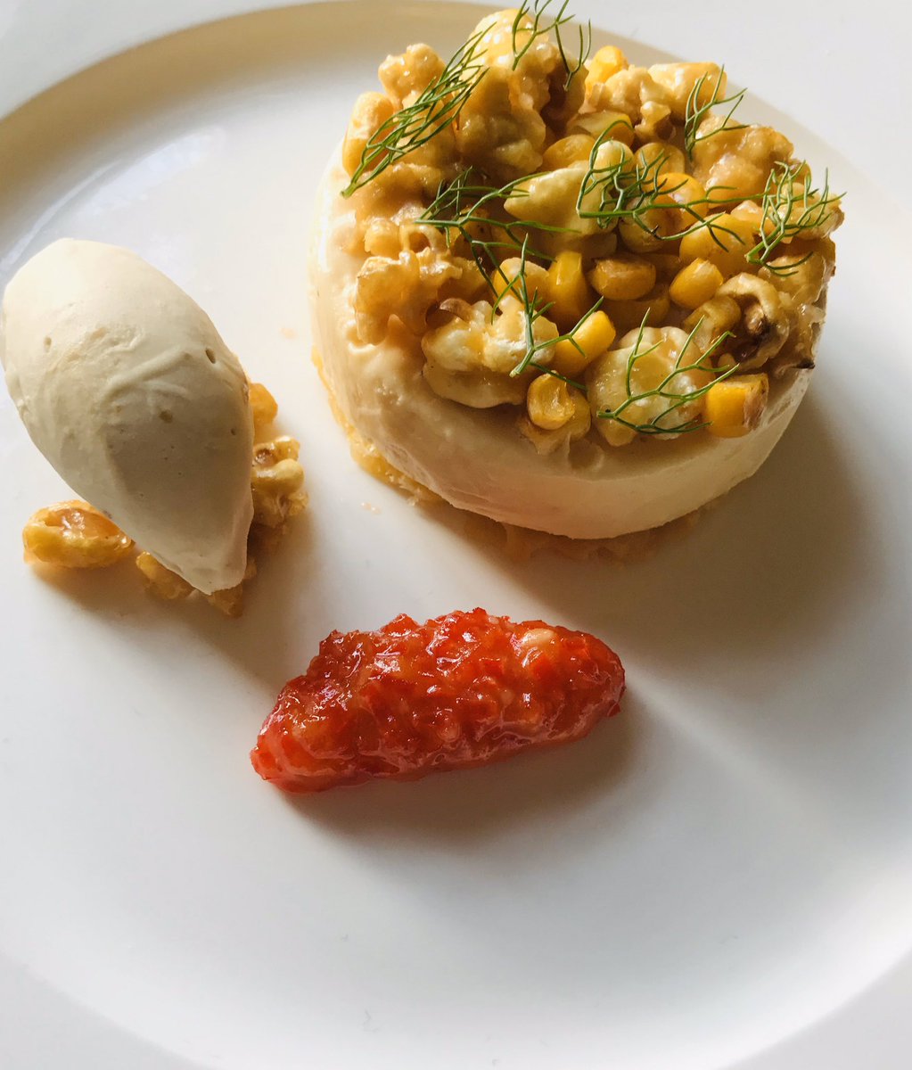 adamashley999's tweet photo. A bit of #lockdown cooking! Caramelised Popcorn & Sweetcorn Parfait, Chilli Jam, Praline Ice cream!
#dessert #popcorn #cooking #chef #cookingathome credit to @Midsummerchef for the recipe from his book #outofmytree https://t.co/iP8bUoiRpV