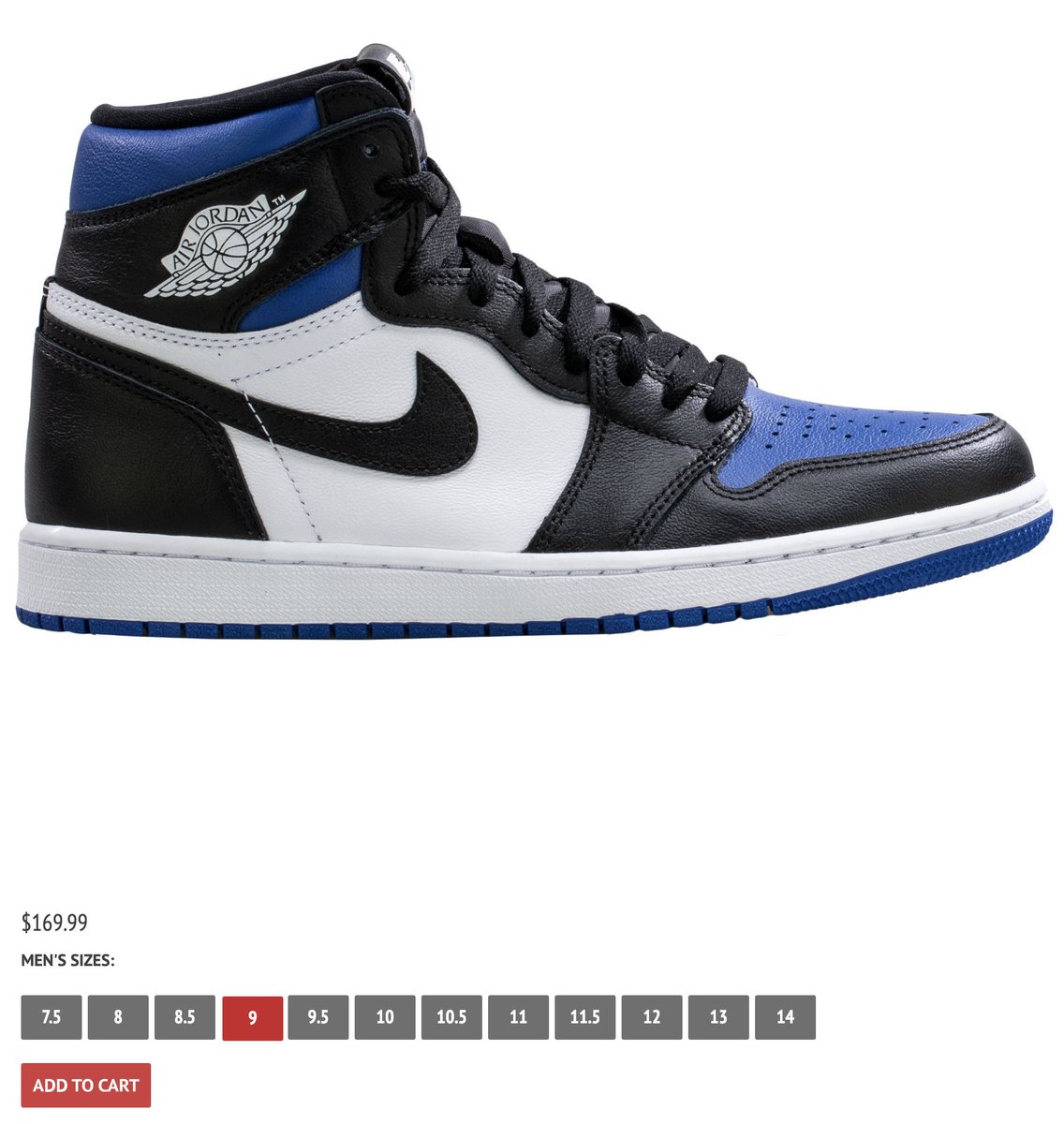 shoe palace jordan 1 royal toe