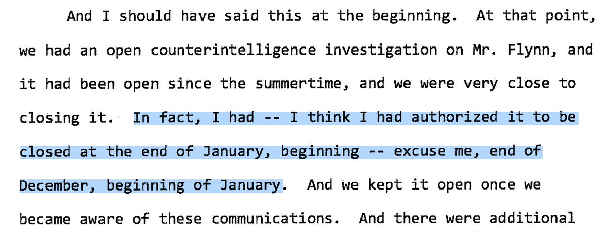 UPDATE: Comey failed to include in his memos about Trump's "let him go" comment that he *personally approved* closing the CI investigation of Flynn in late Dec/early Jan 2017 as it had found zero derogatory information on him about Russia. Unbelievable.  https://twitter.com/JohnWHuber/status/1256898419827900416