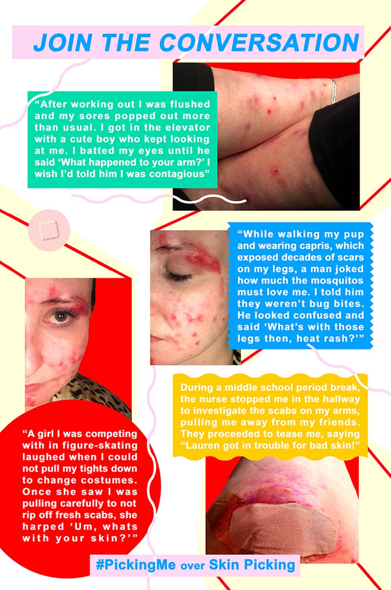 PickingMeFdn's tweet photo. Happy #MentalHealthMonth! Help us spread awareness on the lesser-known #MentalHealth disorder: #Dermatillomania! 1 in 20 individuals suffer with #SkinPicking. By sharing this post, you are helping them be seen 💕 #MentalHealthAwarenessMonth  @MentalHealthAm https://t.co/8lsoaTYEdz