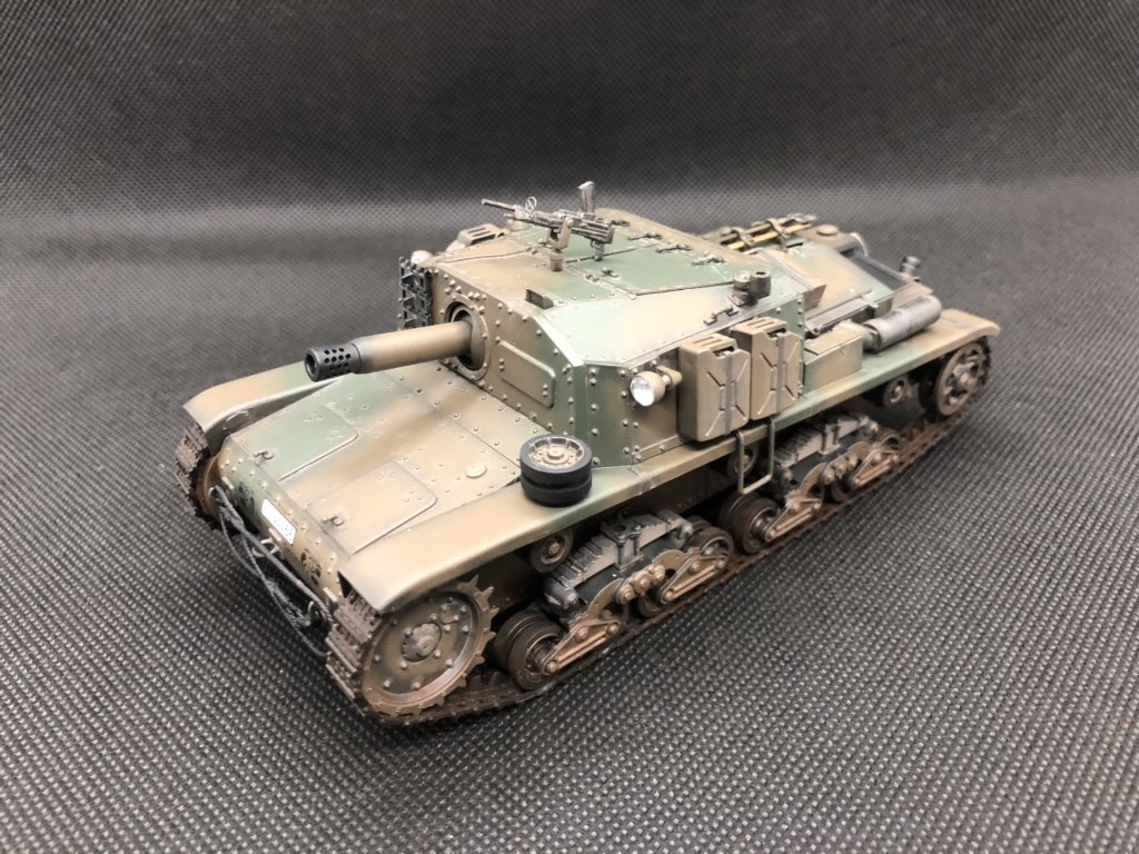 Koba自動車 セモベンテ タミヤ タミヤセモベンテ完成しました ゴム履帯より部分連結履帯の方がリアルに仕上がりますね イタリア戦車は小さいのが特徴なので他にも作ってみたいと思います T Co Yagopr1pca Twitter