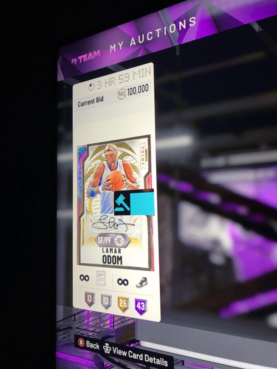 JustRoto's tweet photo. If my Galaxy Opal Lamar Odom (99 overall) sells for more than $400,000...
π I will give EVERYONE who retweets THIS a $175 prize!!!
**ONE CATCH** Must be following @RotoRadar and I before tonightβs #30Kin90 days live stream to qualify (Midnight EST). https://t.co/7OAgYUEmdB