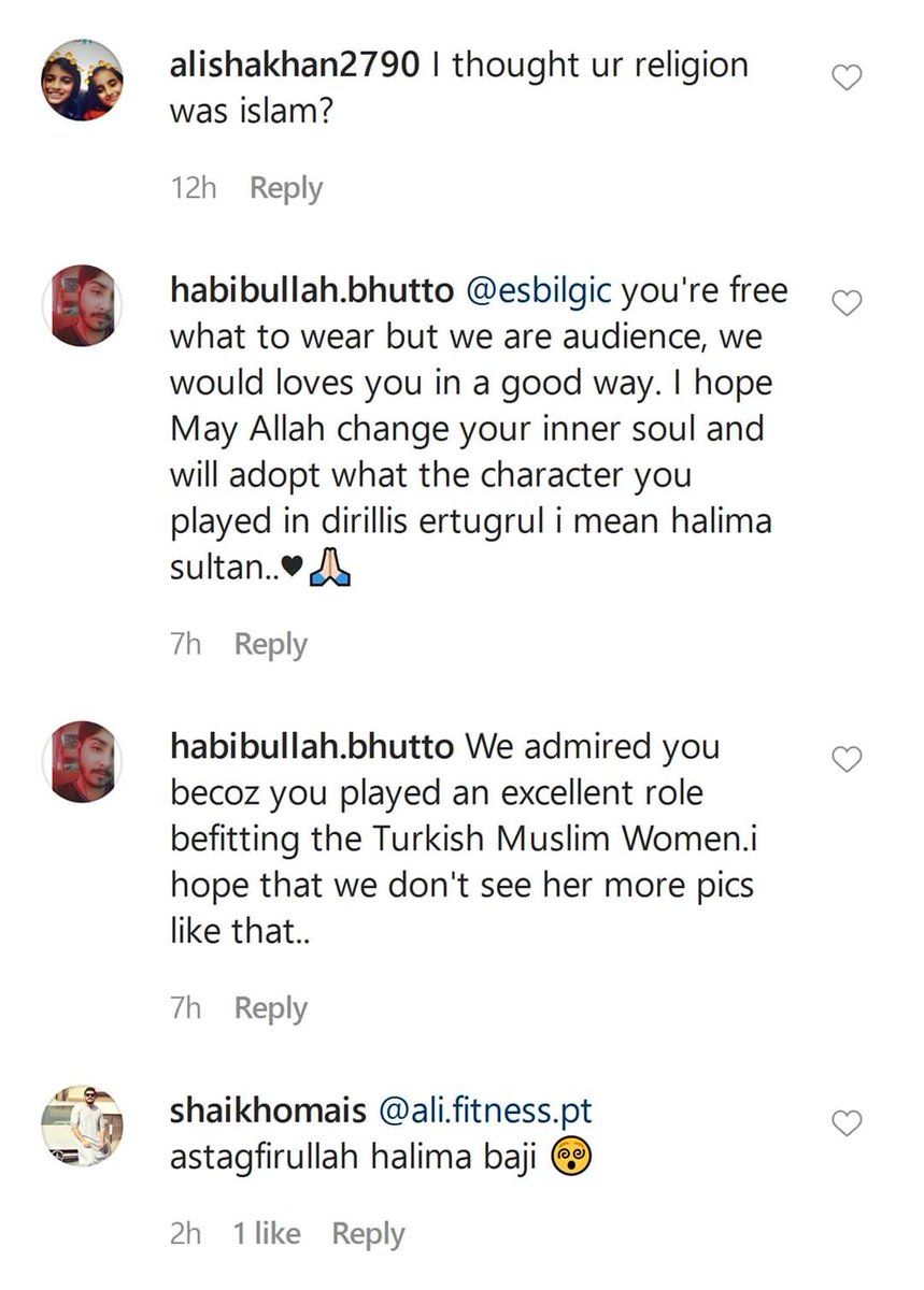 Pakistan men having a meltdown at esbilgic (Halima Sultan from Ertugul) posting a picture because Astaghfirullah Halima baji 