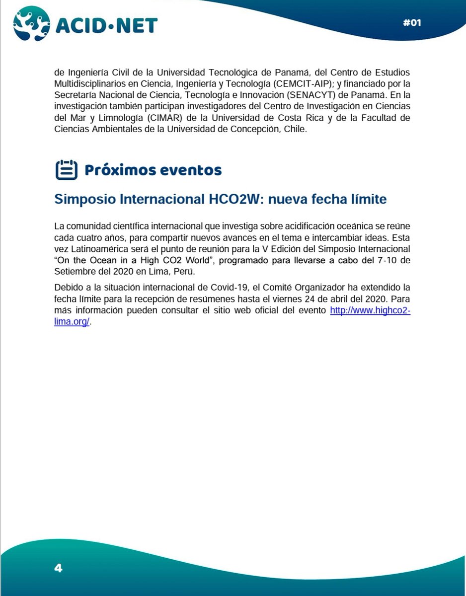 vergara_chen's tweet photo. Primer boletín de ACID-NET, la Red Centroamericana de Acidificación Oceánica, promoviendo la investigación y conciencia ciudadana sobre este problema ecológico del medio marino #AcidificaciónOceánica #ElSalvador #CostaRica #Panamá #CienciaEnPanamá #ColectivoDeEcólogos https://t.co/6GHMhiugql