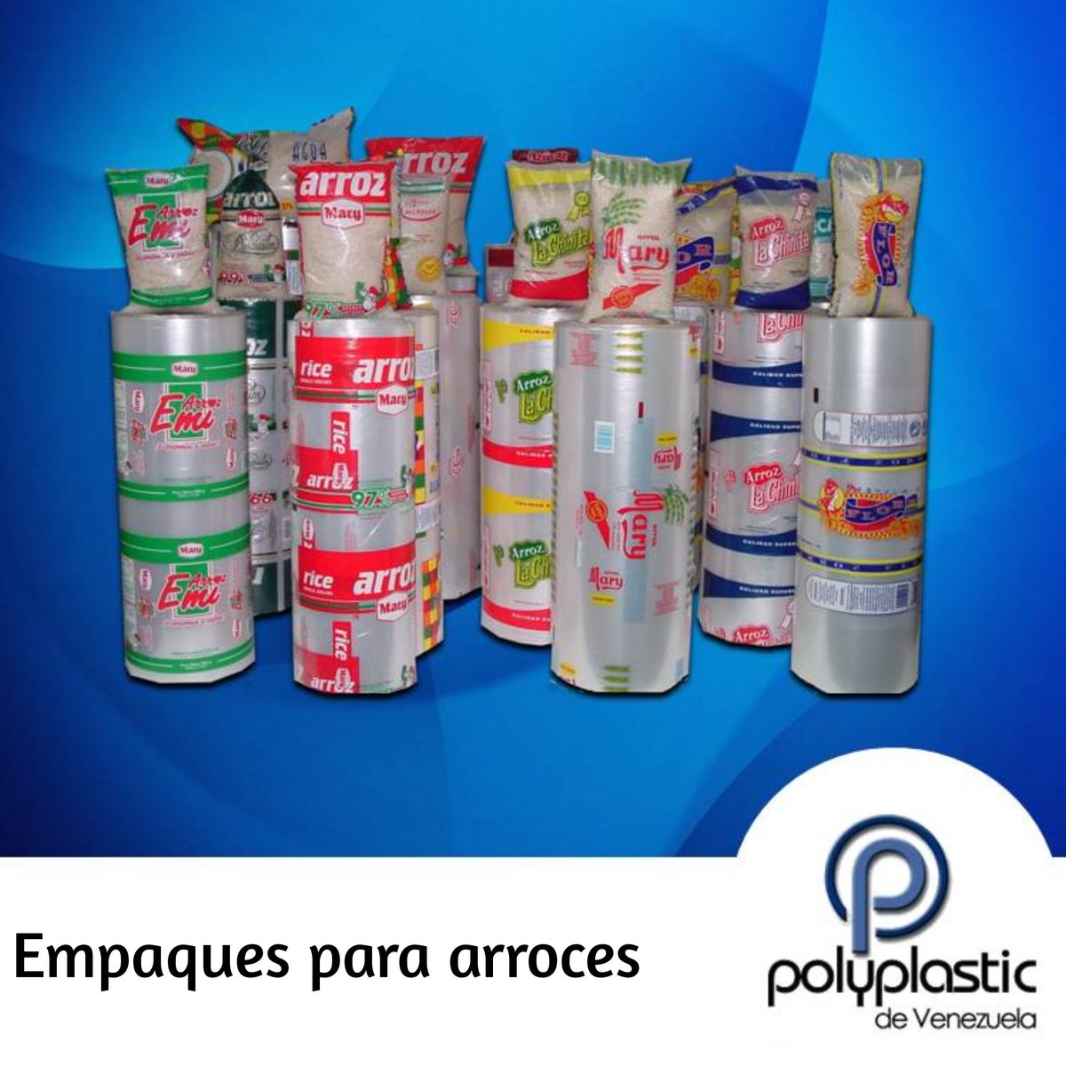 PolyplasticV's tweet photo. Parte de los empaques que realizamos están destinados a las arroceras..
#Polyplastic #EmpaquesParaArroz #Plástico #Alimentos #Venezuela #Caracas https://t.co/RGxbiiYaWd
