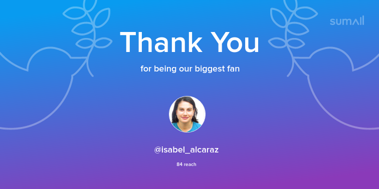 Isamedranoc's tweet photo. Our biggest fans this week: isabel_alcaraz. Thank you! via https://t.co/XZnvTqIGQi https://t.co/REEVfxqMcH
