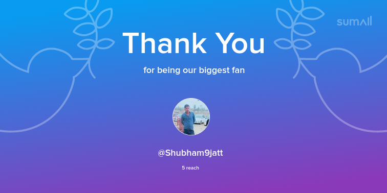 BhamuBm's tweet photo. Our biggest fans this week: Shubham9jatt. Thank you! via https://t.co/bVvDciK73i https://t.co/aTEVZdH678