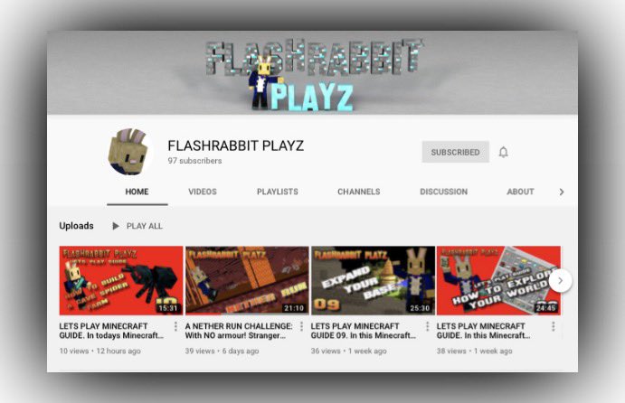 MineMasterGen's tweet photo. Please Subscribe to my friend, @FlashrabbitP on @YouTube He is a HARE away from the 100-Sub milestone. I really appreciate it.
FLASHRABBIT PLAYZ
https://t.co/FaYmZfPSdm
Keep It Sharp! ⛏
#Minecraft
#YouTube
#MMG
#MMGStudios
#MineMasterGeneral
#KeepItSharp
#CommunitySupport https://t.co/IrDkVABPKE