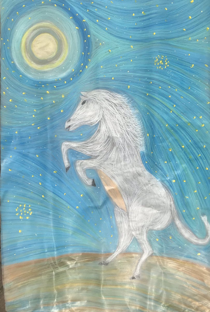 giusartemilano's tweet photo. The #fronteversismo horse on back paper keep the positive energy full of #love #hoppness #freedom .The dark can not turn off the light of hope for a better world @m_triglia @drninaansary @SalwinAnand @MuseoCerralbo @lizsylvie @shahrzadAmirsa1 @IITalk @ArtSciMuseum @museodelprado https://t.co/sHWTgZv9QE