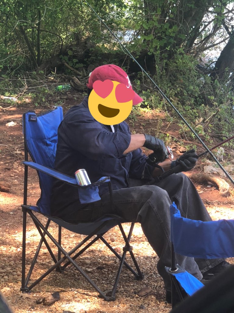 YungRevolution's tweet photo. His first fishing trip as an ex cop. Smoking and drinking and chillin. Who would’ve thought Mr. Fly Right would be indulging in these sinful activities 😂 

#Fishing #TNRiver #HeartFace #DontWorryAboutIt https://t.co/nBvsck6Ws2