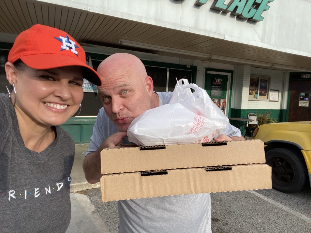 SeanTPendergast's tweet photo. In celebration of #TexansCare Volunteer Day, I will relive the magic of my wife @AmyPendergast29 and I purchasing takeout for 40 consecutive days in an attempt to singlehandedly put the food and beverage industry on our shoulders during the pandemic. #SPTakeoutChallenge https://t.co/8TME8SCvYc