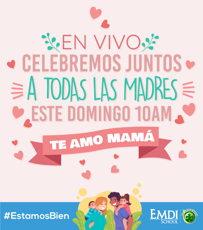 EMDISchool's tweet photo. 📣📣#EMDISchool festeja a mamá.🥳

Este domingo 10 de mayo te invitamos a sintonizar nuestras redes sociales a partir de las 10 a.m. para disfrutar de un entretenido homenaje a mamá!

¡Los esperamos!🥰

#DíaDeLaMadre
#SomosEMDI
#EstamosBien https://t.co/EpyszAveBy