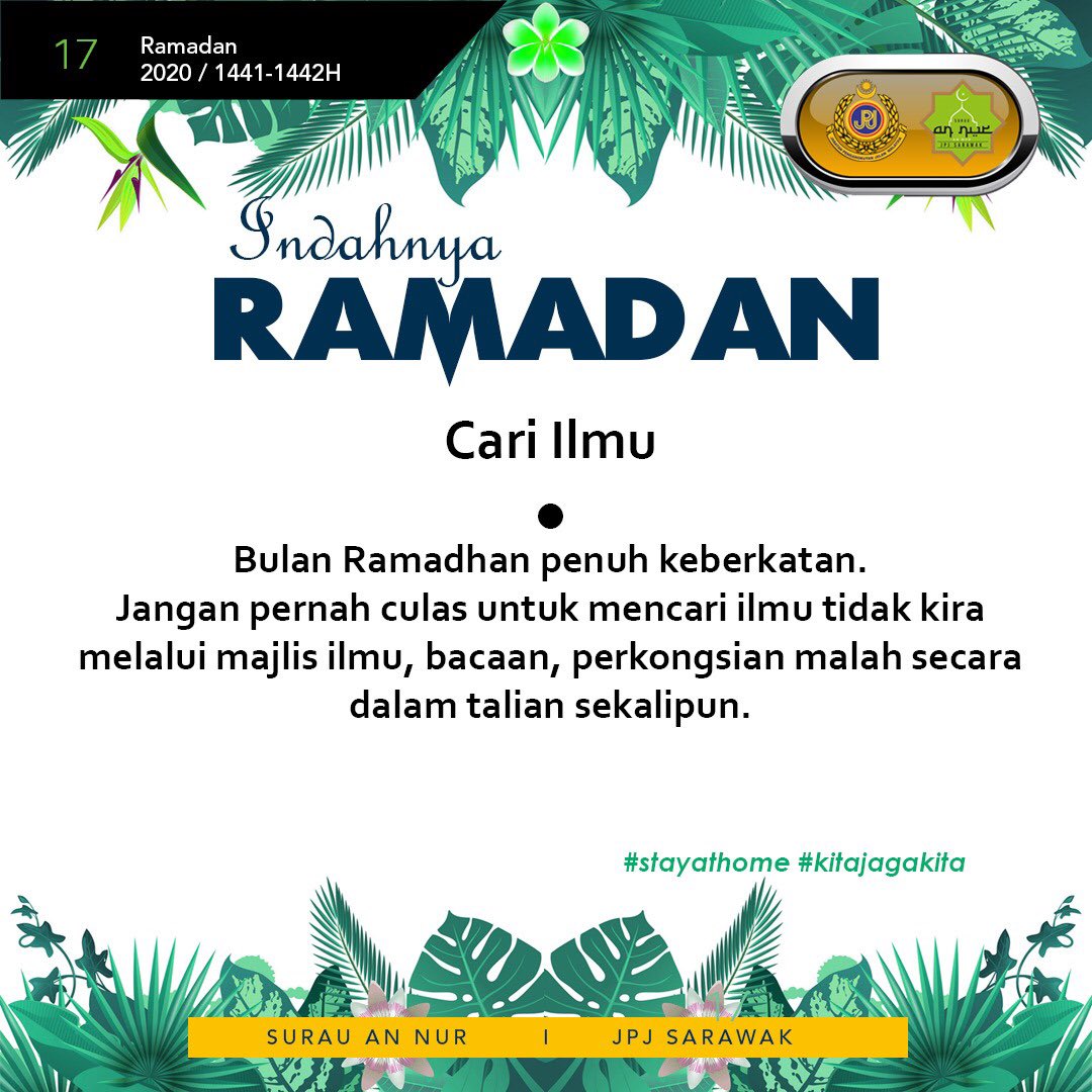 Jpjsarawak On Twitter Selamat Menunaikan Ibadah Puasa Kepada Muslimin Amp Muslimat Semoga Ramadhan Ini Memberi Peluang Beramal Dan Keberkatan Buat Kita Semua Ayuh Kita Hayati Pesanan Untuk Saling Mengingati Sempena Bulan Yang