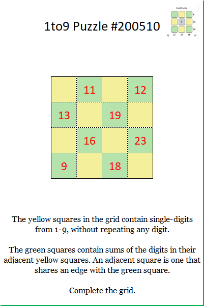 1to9puzzle's tweet image. Today's Puzzle: Happy solving 😀
#puzzle #iteachmath