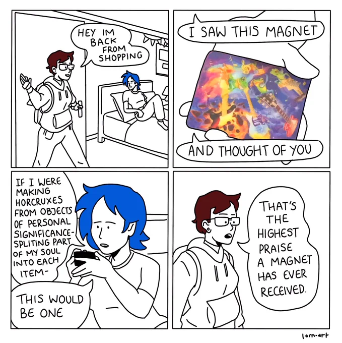 Here is a comic about a cool magnet 
#comic #fourpanelcomic 