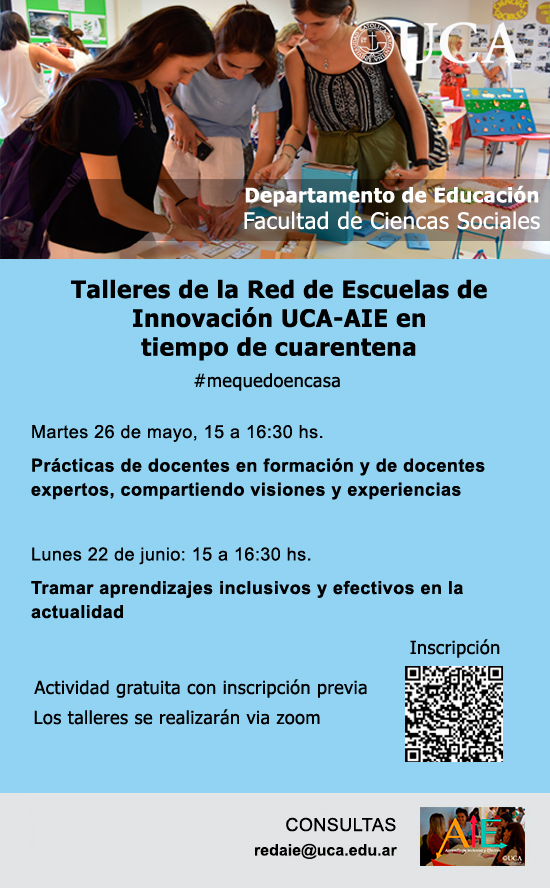 IngresoUca's tweet photo. Talleres de la Red de REd de Escuelas de Innovación #UCA - AIE. Actividad gratuita vía Zoom. Inscripción: https://t.co/UTVqAAt9HS https://t.co/9C30eOPiPW