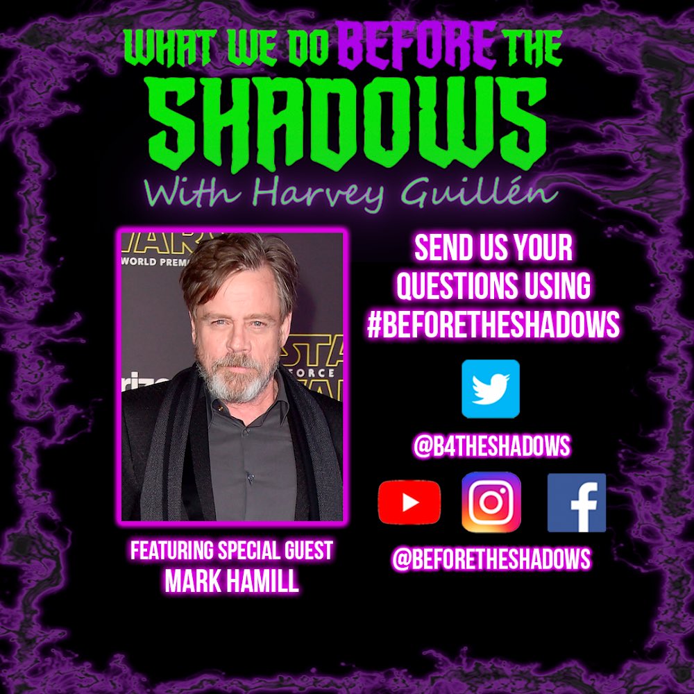bhndtheshadows's tweet photo. In a galaxy not so far far away - Mark Hamill (@HamillHimself) joins us for an all new episode of #BeforeTheShadows! Leave any questions you may have for him down below using #AskTheShadows ⤵️🦇 https://t.co/I3Wl77IjfX